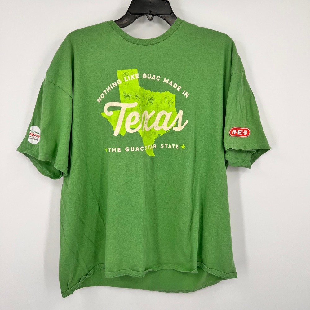 HEB Guac Tour 2023 Texas T-Shirt Mens XL Green Avocados From Mexico Promo Tee